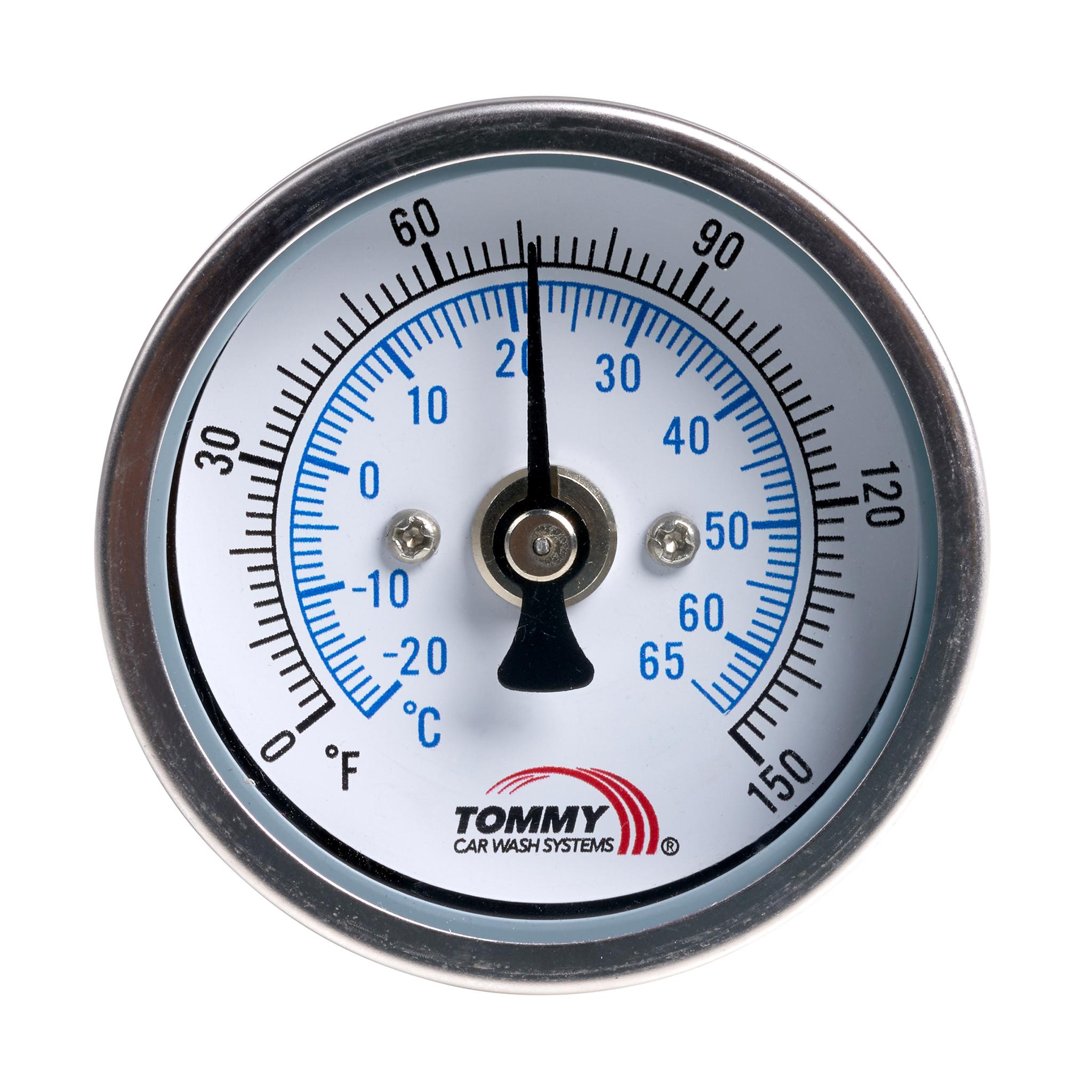 front view of the temperature gauge